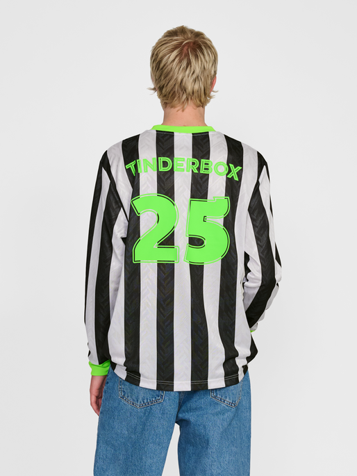 TINDERBOX 25 FOOTBALL JERSEY L/S, BLACK/WHITE, model