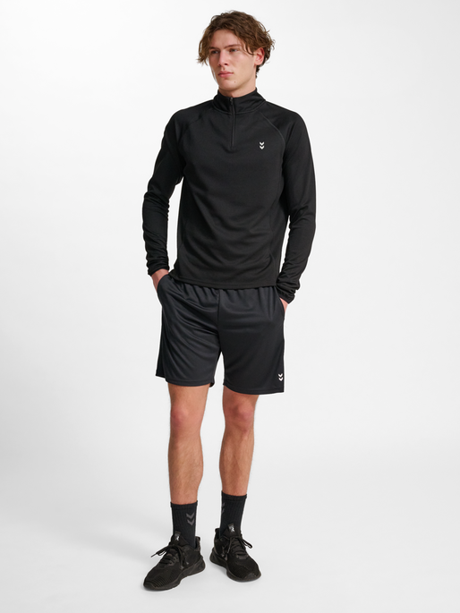 hmlPULSE HALF ZIP MIDLAYER, BLACK, model