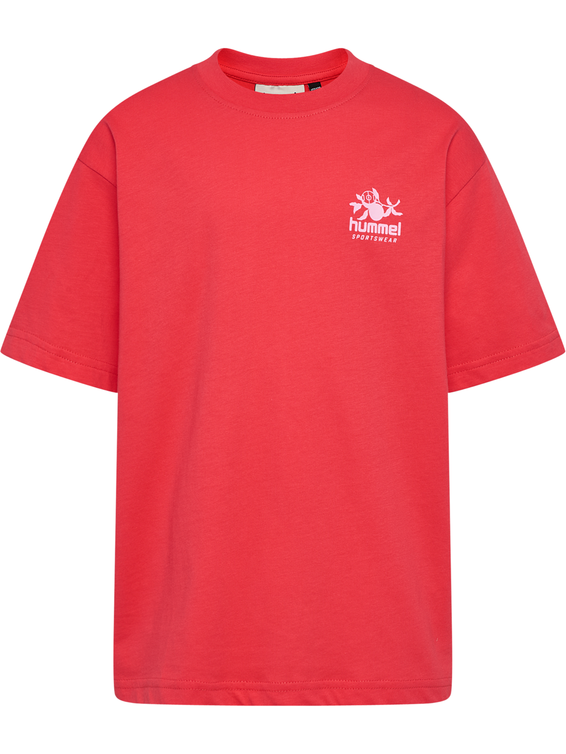 hmlJR LOOSE T-SHIRT S/S STADIUM, HIBISCUS, packshot