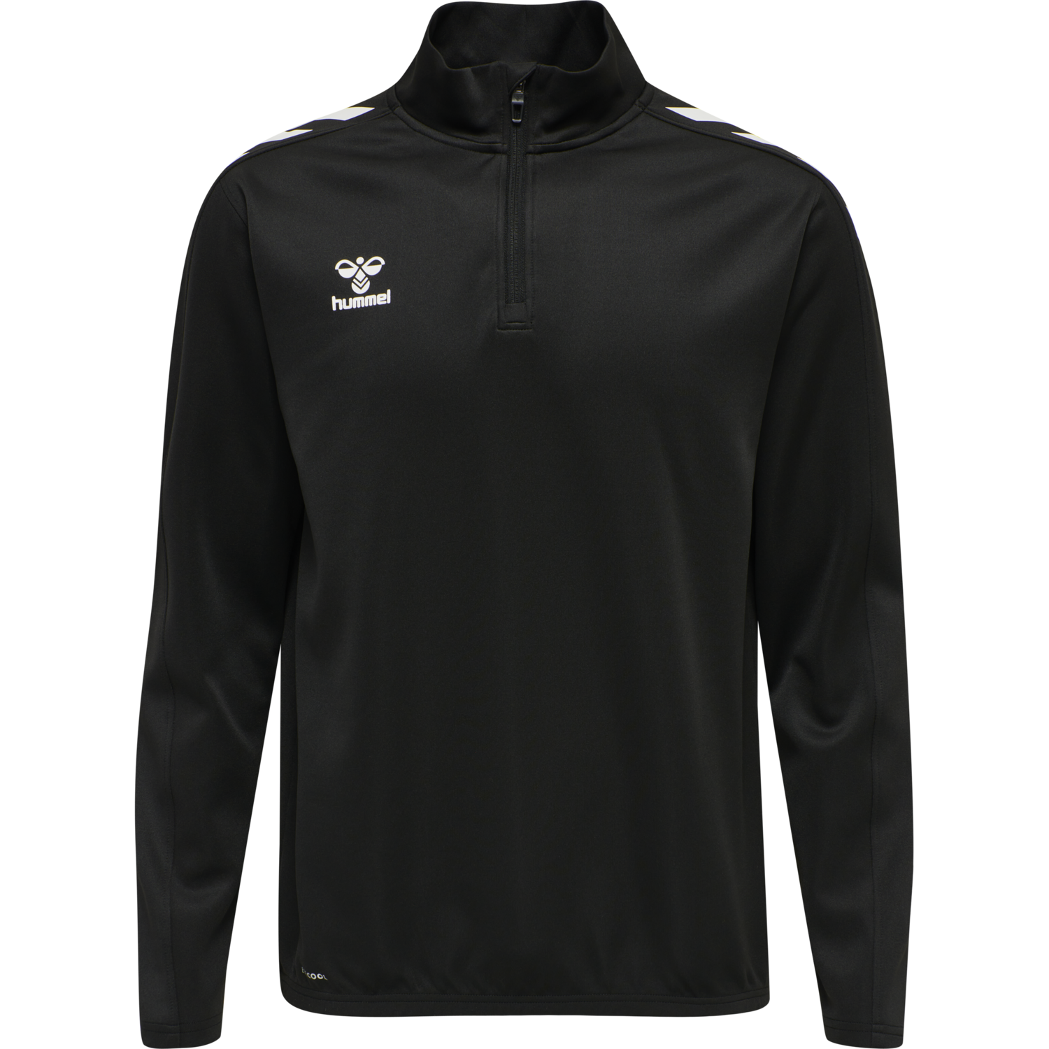 hmlCORE XK HALF ZIP POLY SWEAT, BLACK, packshot