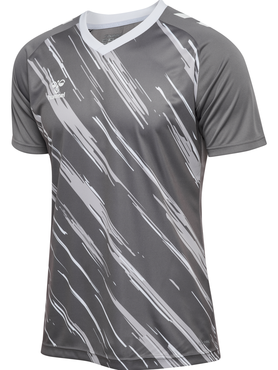 hmlMATCH TRIUMPH JERSEY S/S, STEEL GRAY/WHITE, packshot