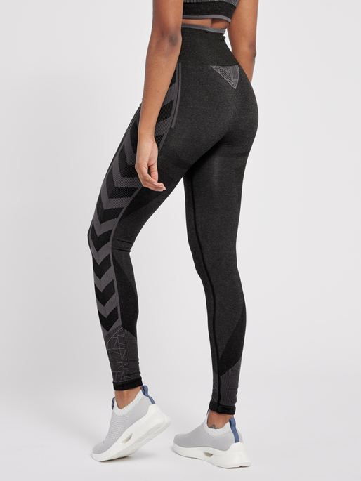 hmlMT ENERGY SEAMLESS HW TIGHTS, BLACK/ASPHALT MELANGE, model