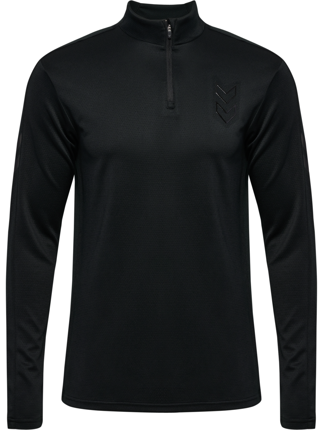 hmlACTIVE PL HALF ZIP, BLACK, packshot