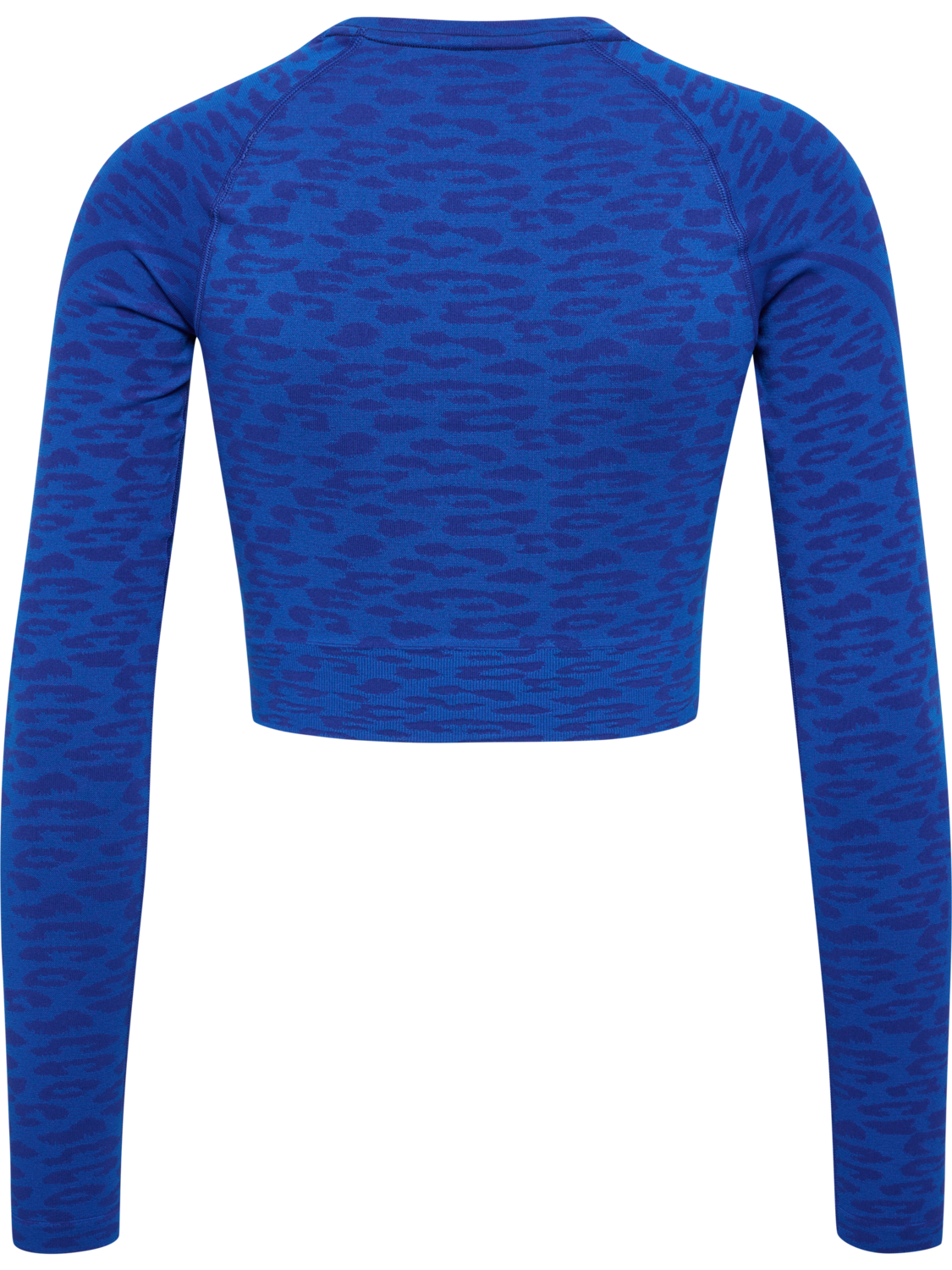 hmlMT LEO SEAMLESS CROP T-SHIRT L/S, OLYMPIAN BLUE/SODALITE BLUE ME, packshot