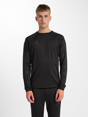 hmlPRO TRAINING CREW SWEAT, BLACK, model