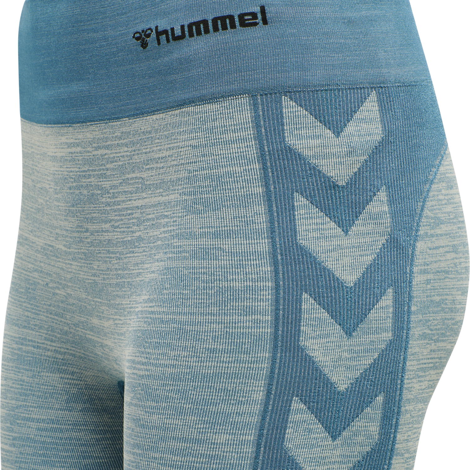 hmlCLEA SEAMLESS MID WAIST TIGHTS, BLUE CORAL/MARSHMALLOW, packshot