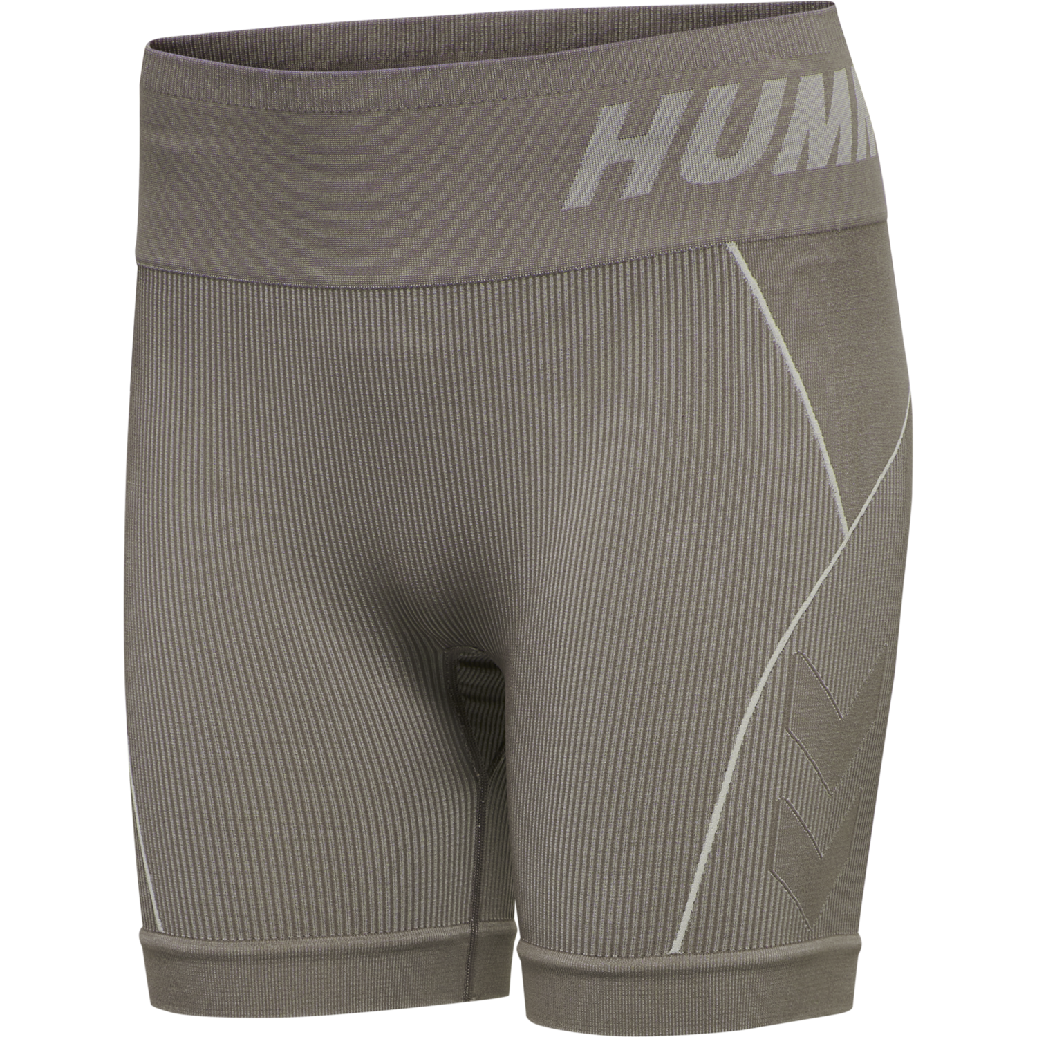 hmlTE CHRISTEL SEAMLESS SHORTS, CHATEAU GRAY/DRIFTWOOD MELANGE, packshot