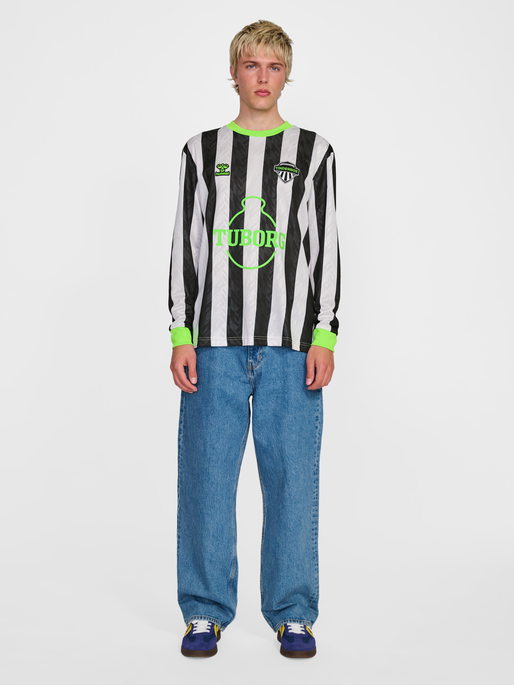 TINDERBOX 25 FOOTBALL JERSEY L/S, BLACK/WHITE, model