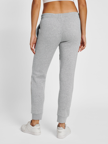 hmlMOVER COTTON CUFF PANTS WOMAN, GREY MELANGE, model