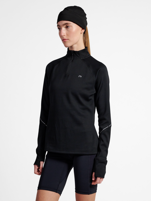 nwlPOWER HALF ZIP MIDLAYER W, BLACK, model
